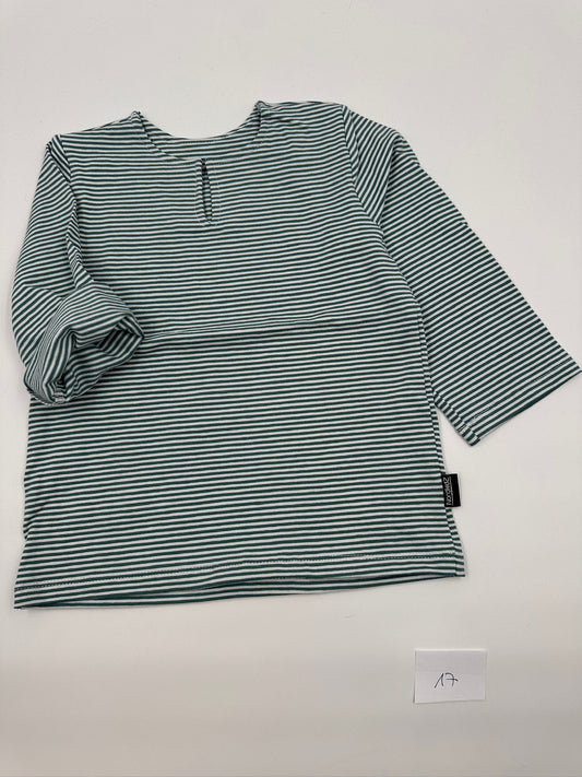 17 - Oversize Baumwolljersey Shirt - Ringel Jade